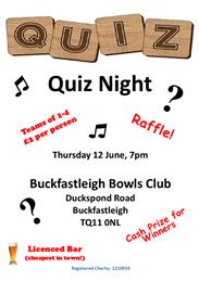 Quiz Night - Thursday 12 June, 7pm